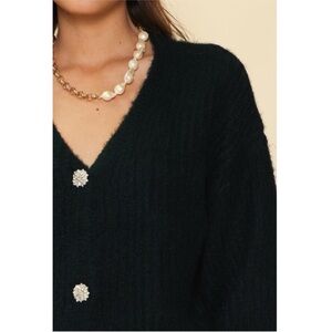 Skies Are Blue Deep Woodland Green Cardigan